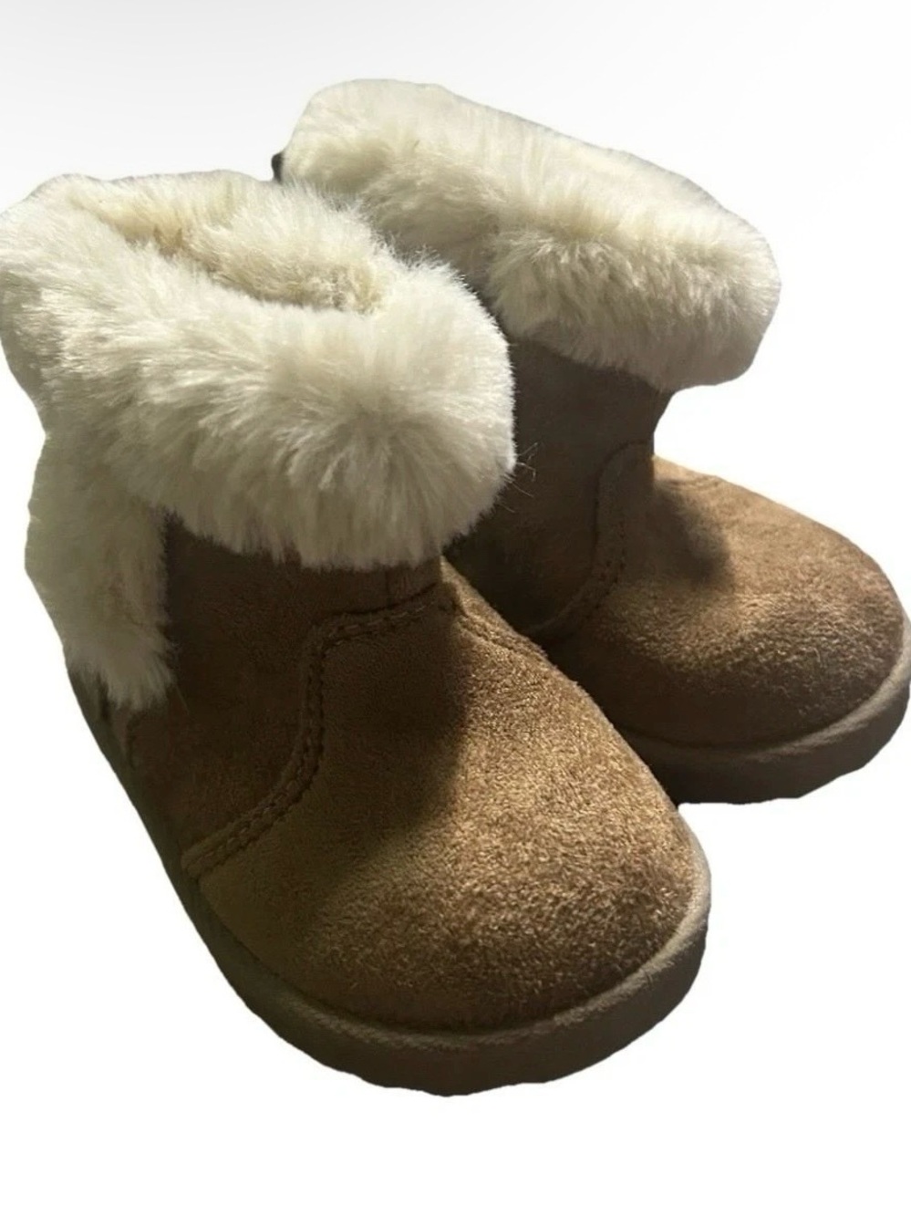 Toddler Girl Wonder Nation Chestnut Brown Boots Faux Fur Size 3 Winter